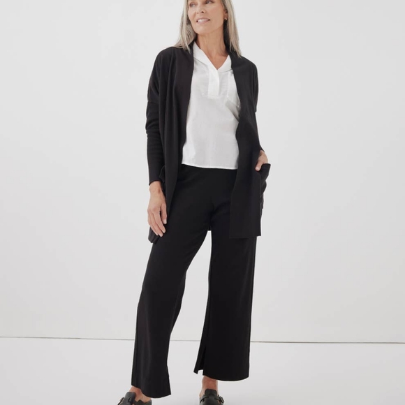 Pact Black Open-Front Cardigan - Picture 2 of 5